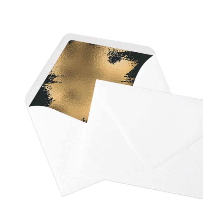 Bedrucktes Briefumschlagsinnenfutter 17x11 cm mit Goldbrush - Majestic