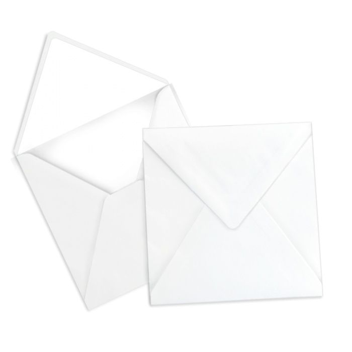 Blanko Innenfutter für Briefumschläge 15x15 cm - Weiß