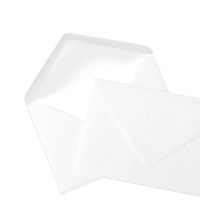 Blanko Innenfutter für Briefumschläge 17x11 cm - Weiß