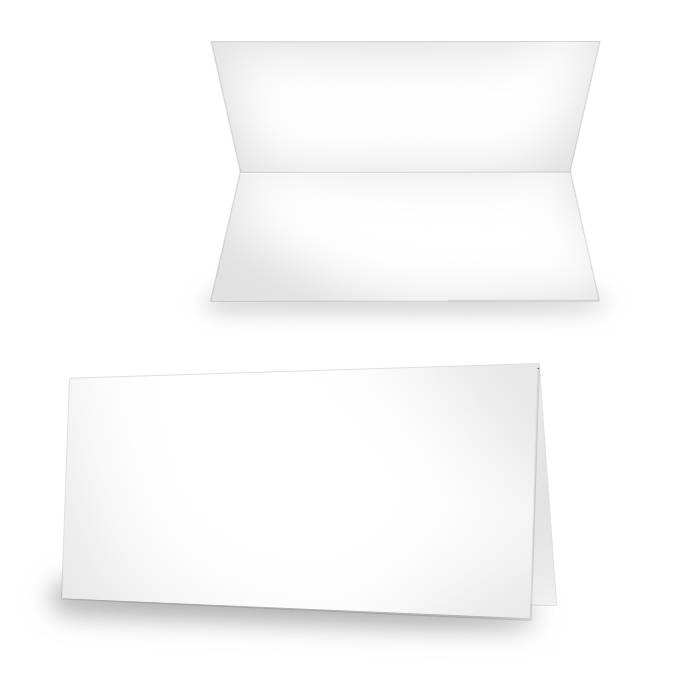 Online selbst gestalten: Blanko Klappkarte im Format 21 x 10 cm