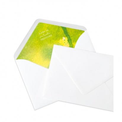 Briefumschlag mit bedrucktem Innenfutter