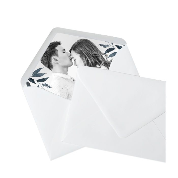 Briefumschlagsinnenfutter mit eigenem Foto - Weiß