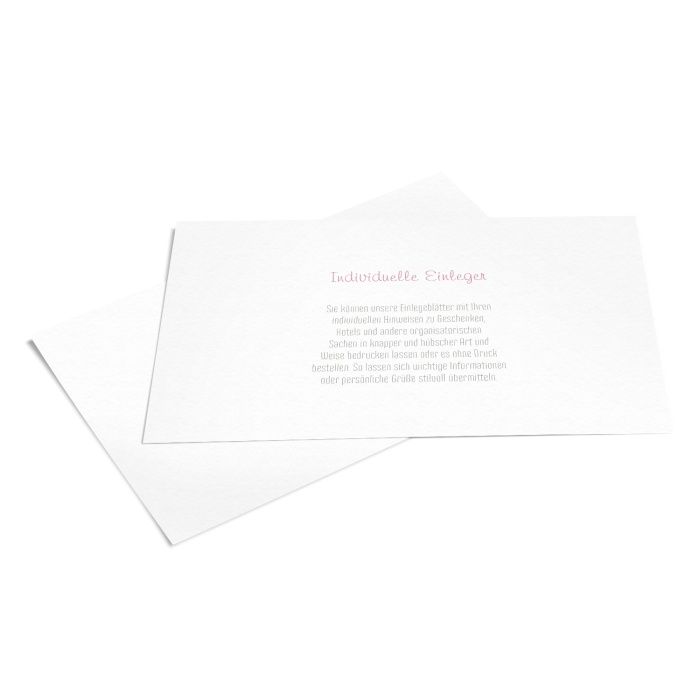 Einleger für Pocketfold Einladungen im Format 16,6 x 11,6 cm