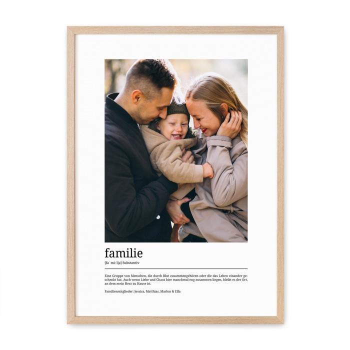 Familien Poster mit Definition und Foto - online selbst gestalten