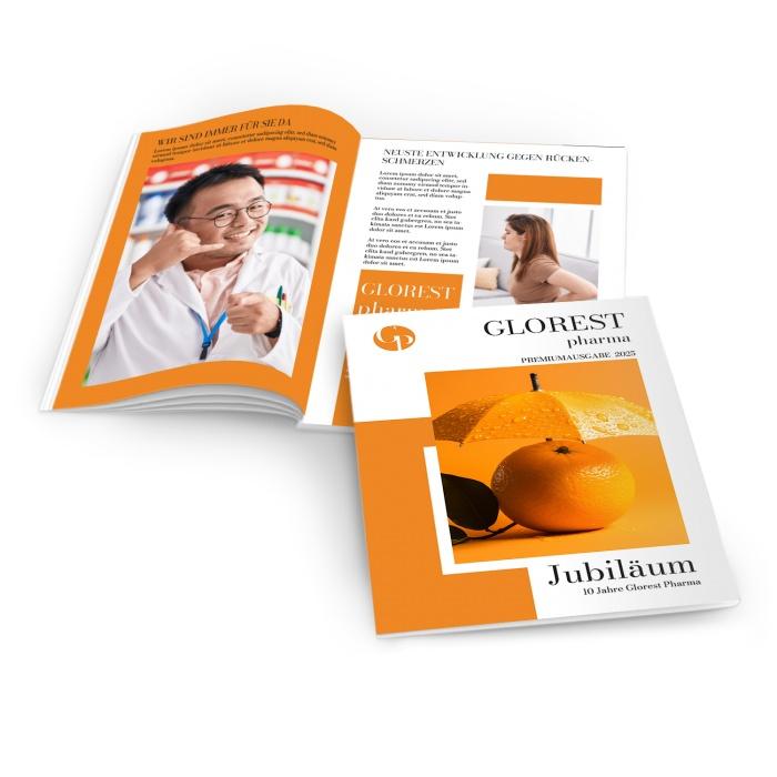 Firmenmagazin Jubiläum Template für Pharmazie und Apotheken