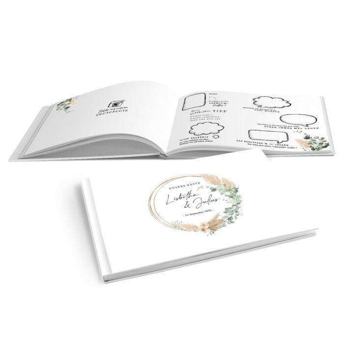 Gästebuch zur Hochzeitl im Boho Style mit Eukalyptus