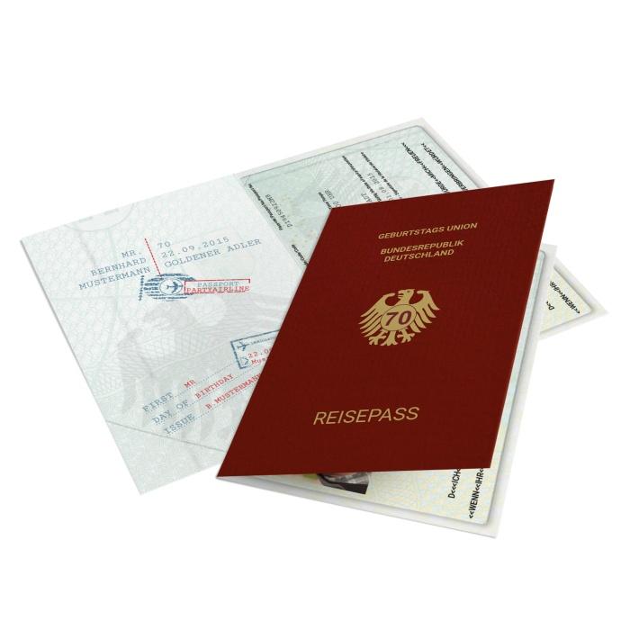 Geburtstagseinladung Reisepass online selbst gestalten