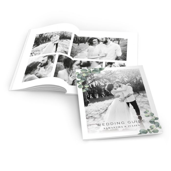 Greenery Hochzeitsdanksagung als Fotoheft mit Eukalyptus - jetzt online selbst gestalten