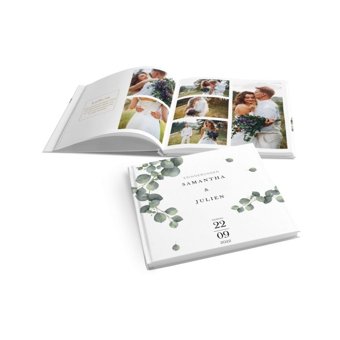 Quadratisches Fotobuch zur Hochzeit mit individueller Gestaltung