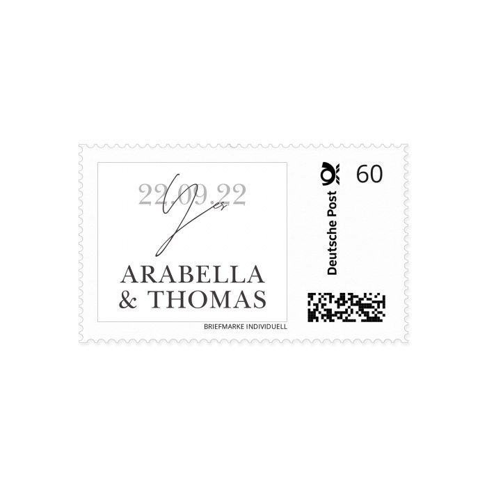 Individuelle Briefmarken mit Namen im modernen Stil