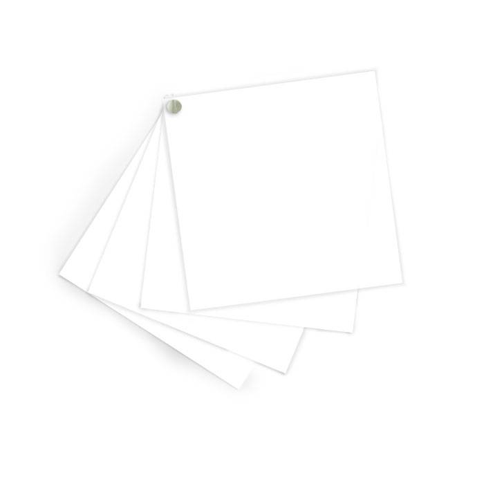 Blanko Kartenfächer mit transparenten Deckblatt 15x15 cm