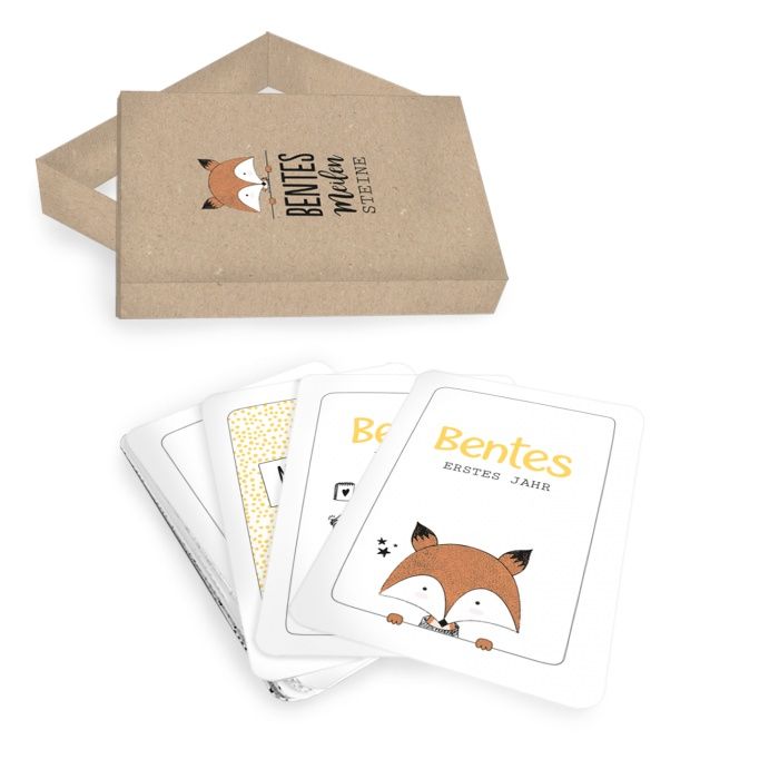 Meilensteinbox für Babys erstes Jahr - Niedlicher Fuchs - online selbst gestalten