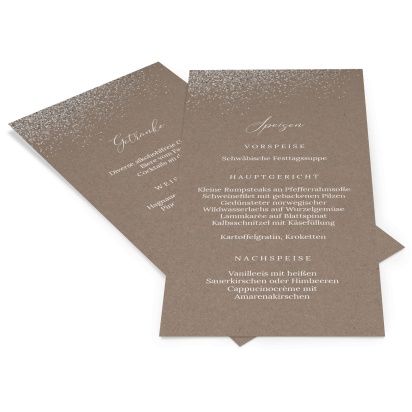 Menükarte Silberhochzeit