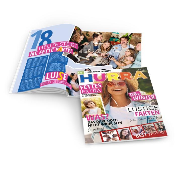 Moderne Geburtstagszeitung im Jugend-Magazin Stil - online selbst gestalten