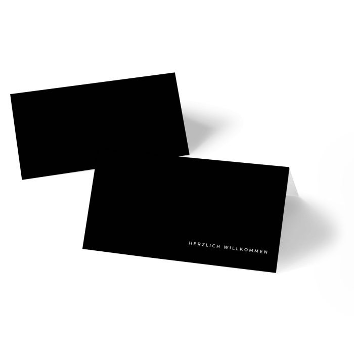 Passende Tischkarten für eure Hochzeit im Black and White Stil zum Beschriften