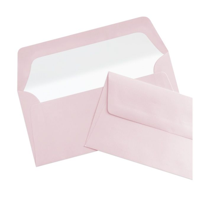 Briefumschlag Seidenfutter Rosé (220 x 110 mm)