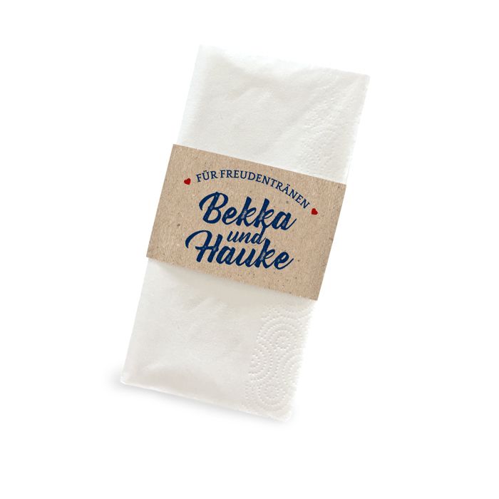Banderole für Freudentränen Taschentücherim maritimen Design