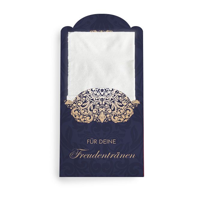 Hüllen für Freudentränen Taschentücher mit barockem Ornament