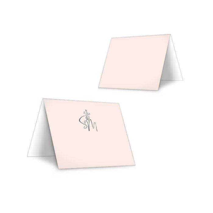 Tischkarte im modernen Design in rosa zum Beschriften