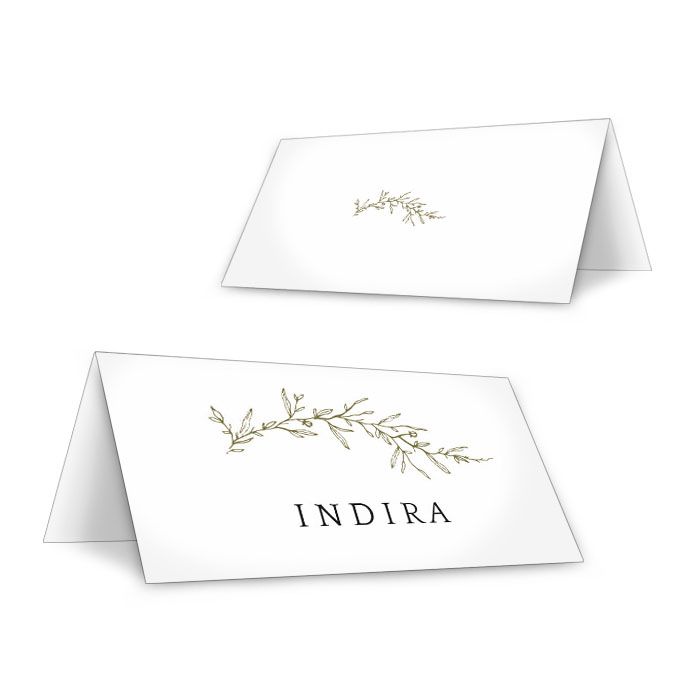 Tischkarte greenery Fineart - personalisierbar - Indira und Bennet