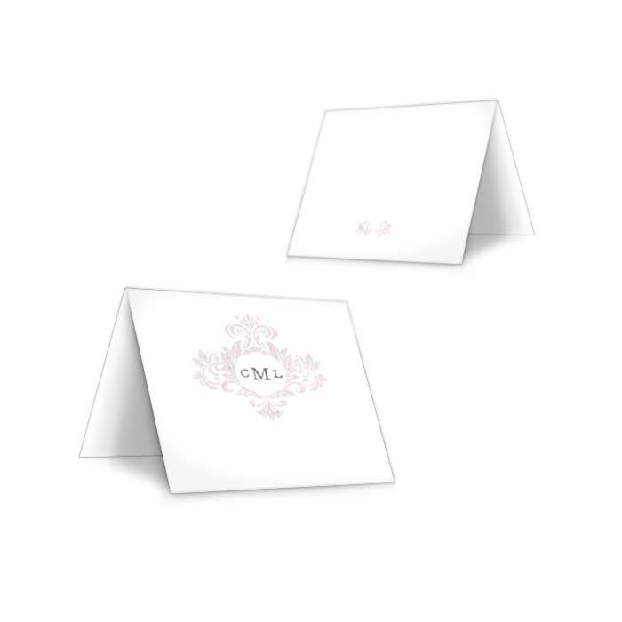 Tischkarten zur Hochzeit im eleganten Design in Rosa