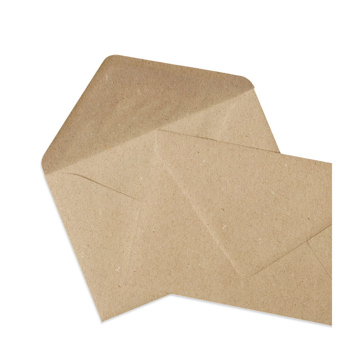 Recycelter Briefumschlag in Kraftpapieroptik (114 x 162 mm)