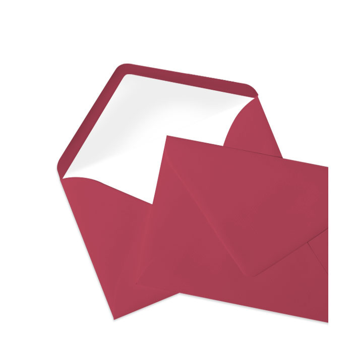 Briefumschlag Seidenfutter Rosso (Dunkelrot) (114 x 162 mm)