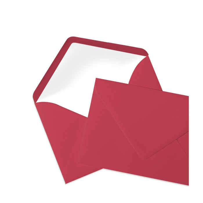 Briefumschlag Seidenfutter Rot (114 x 162 mm)