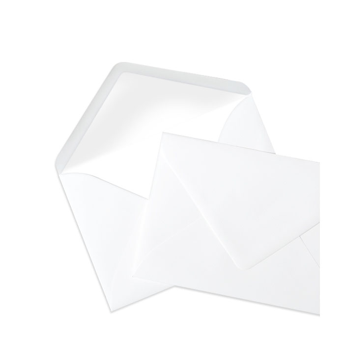Briefumschlag Seidenfutter Weiß  (114 x 162 mm)