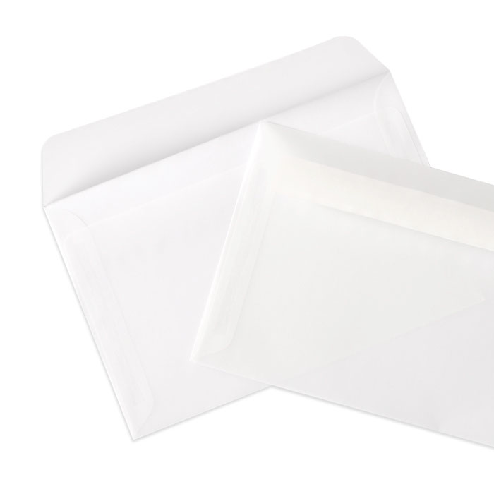 Briefumschlag Transparent weiß (120 x 180 mm)