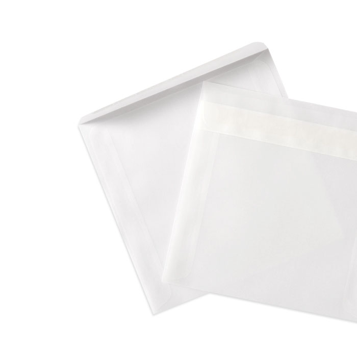 Briefumschlag Transparent weiß (125 x 125 mm)