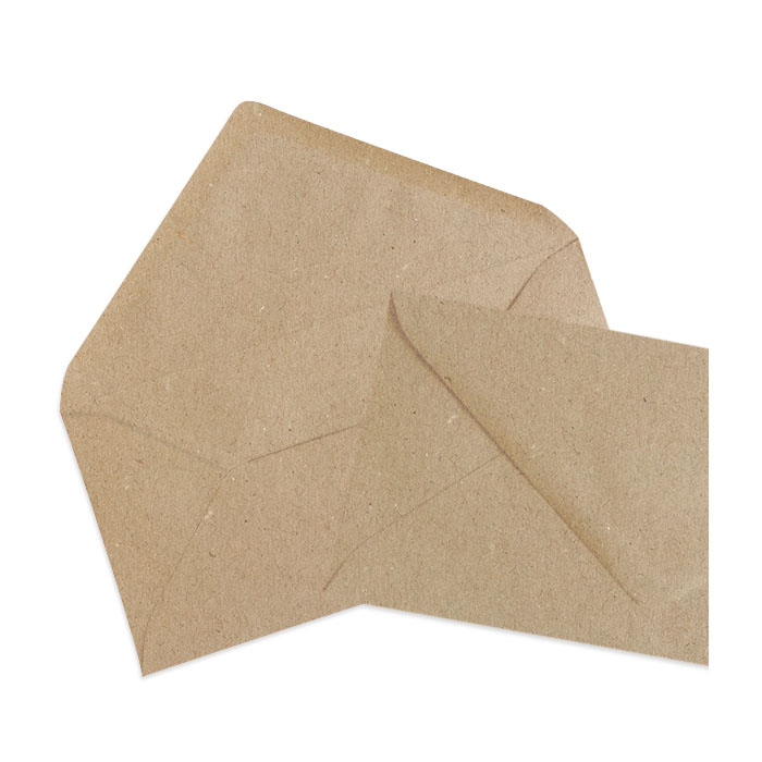 Recycelter Briefumschlag in Kraftpapieroptik (220 x 110 mm)