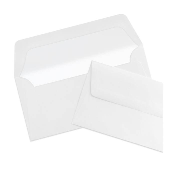 Briefumschlag Seidenfutter Eisgrau  (220 x 110 mm)