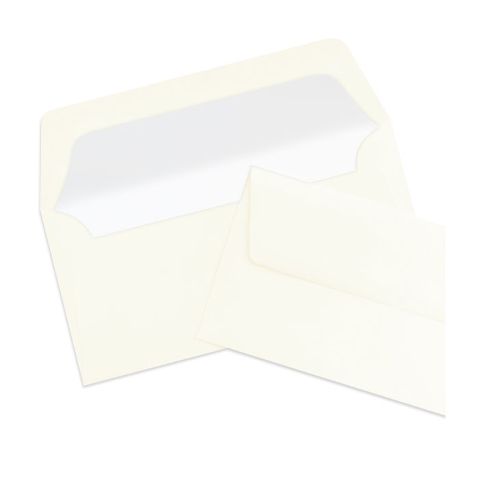 Briefumschlag Seidenfutter Ivory (creme) (220 x 110 mm)