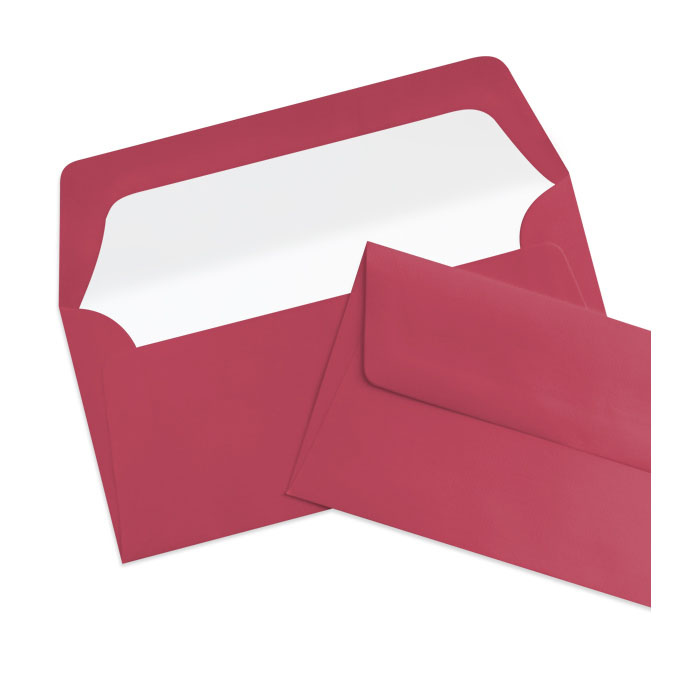Briefumschlag Seidenfutter Rosso (Dunkelrot) (220 x 110 mm)
