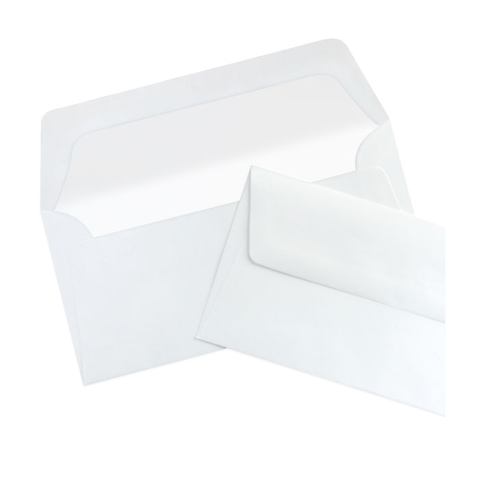 Briefumschlag Seidenfutter Weiß  (220 x 110 mm)