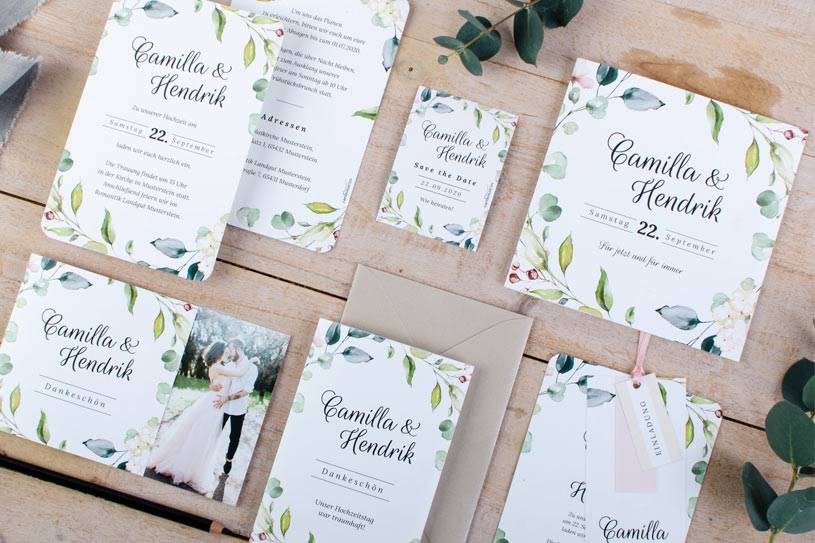 Hochzeitseinladung als Booklet - Samantha und Julien